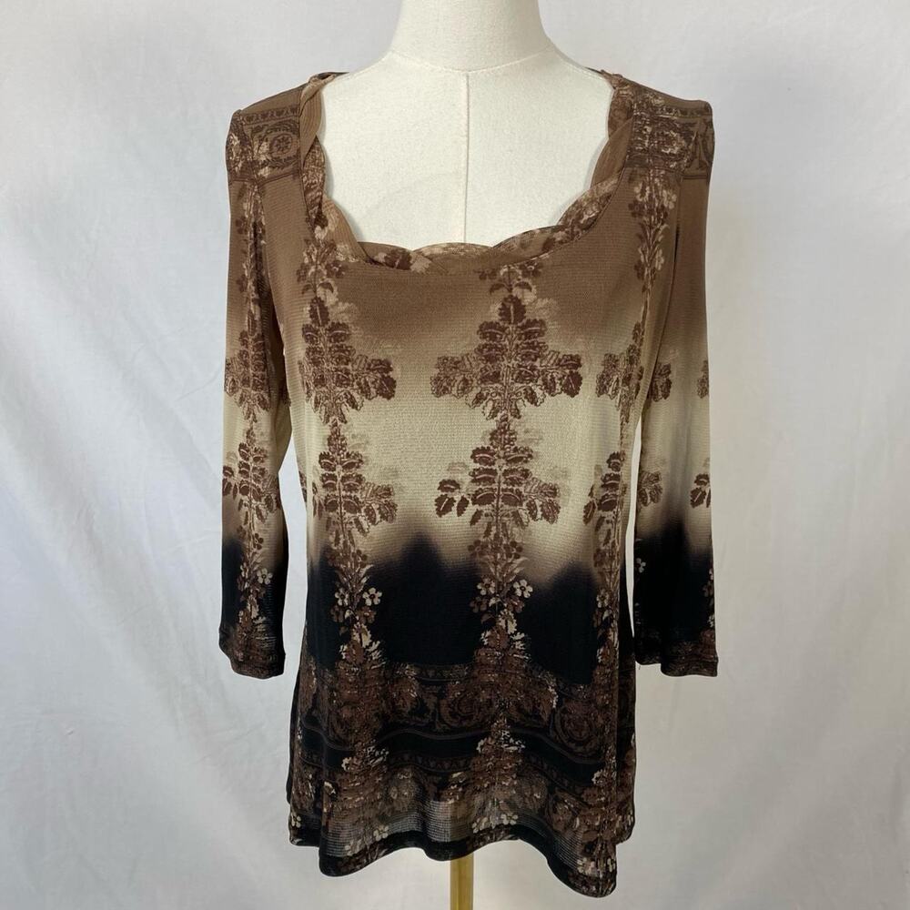 Axcess brown and black mesh lined top size small whimsigoth‎ y2k boho
